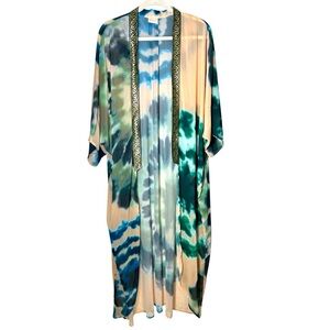 Suki So Goddess Kimono in Ocean Tie Dye Sexy Sultry Beachy